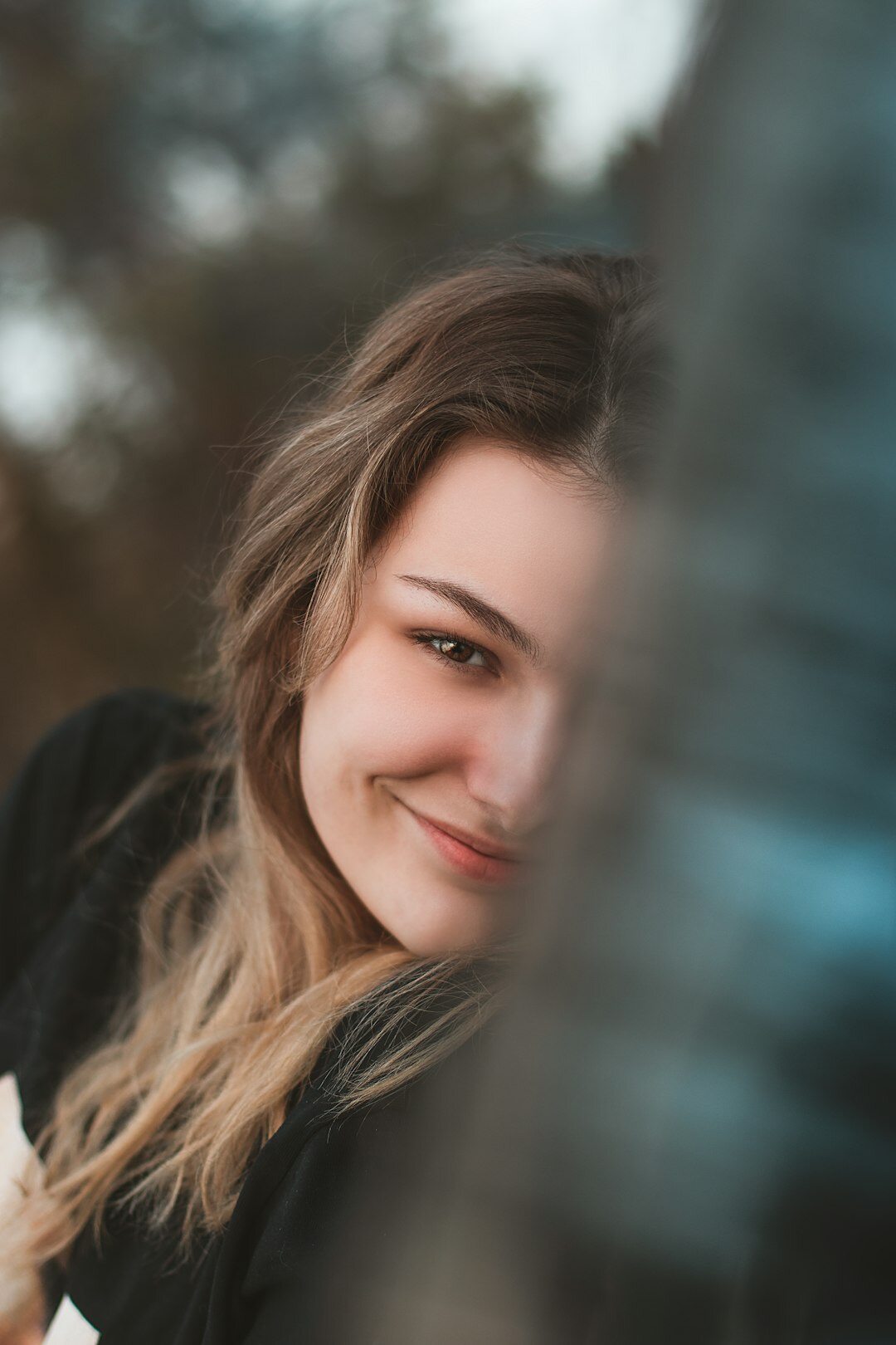 Portrait of a middle aged Czech woman smiling in a kitchen