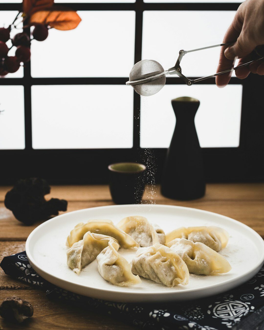 dumplings with sauce